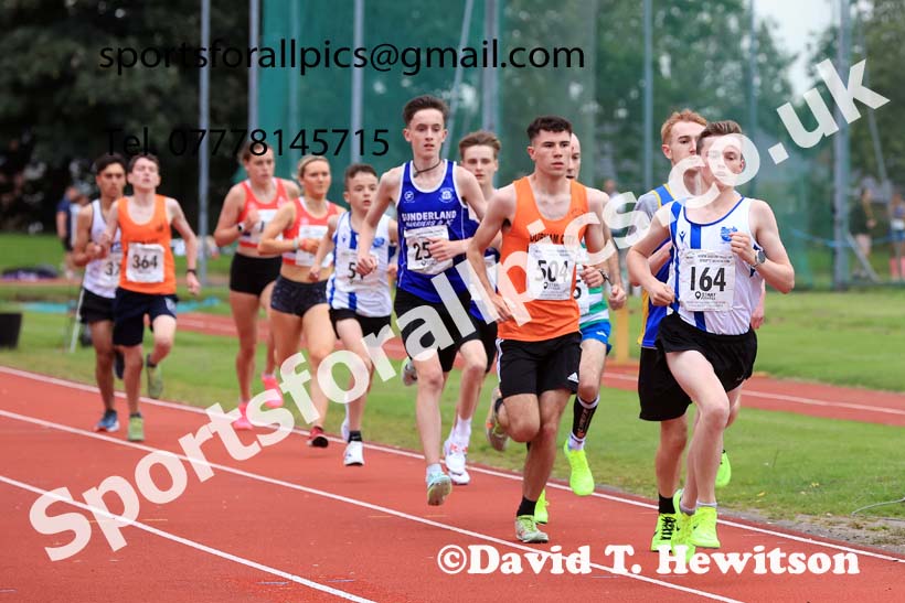 The 1500 metres, Wednesday, july 24th, 2024 NEGP 5, Monkton Stadium.  Photo: David T. Hewitson/Sports for All Pics